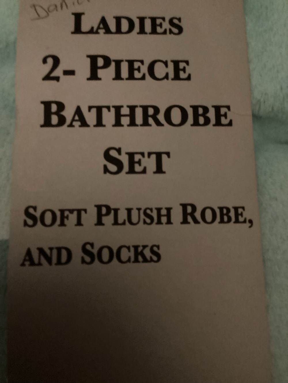 2 Star Plush Lightweight Robe - Mint - Picture 2 of 2